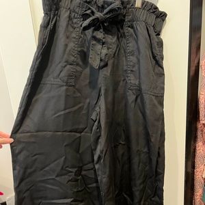 Black wide leg trouser